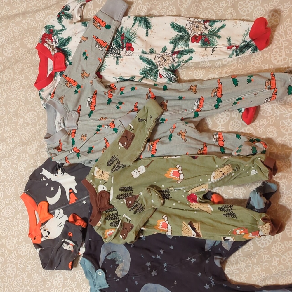 Assorted Honest And Burt's Bees Baby Onesies with Fun Prints